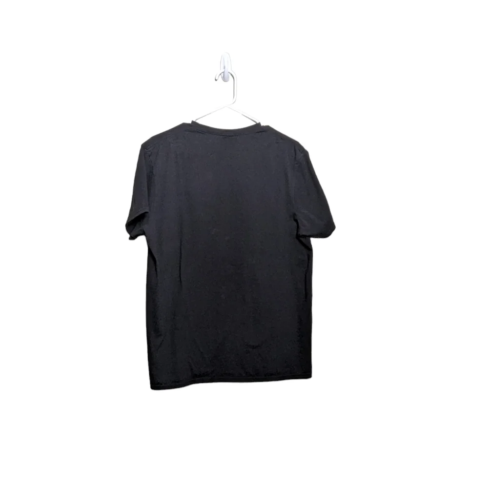 Nintendo 64 Black T-Shirt N64 Logo Over Stripes Men's Large Vintage Look EUC